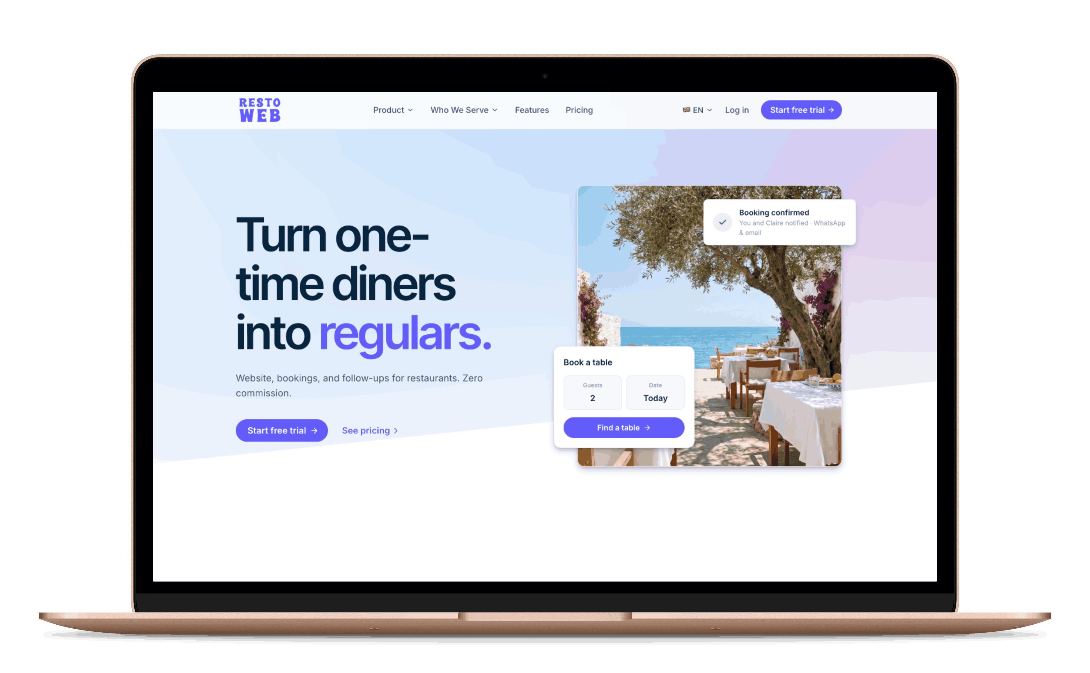 RestoWeb — 官网预览图